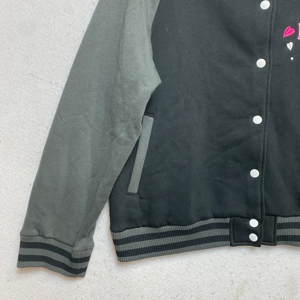 Sanrio Bomber Jacket Womens M Black Kuromi Bomber Jacket MD Varsity - Picture 4 of 9